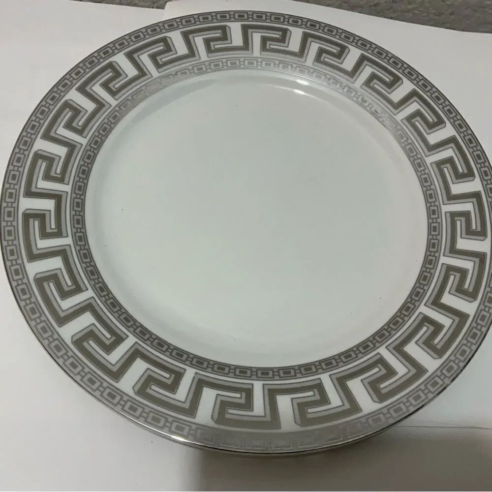 Fine Porcelain platinum Design Czech Republic Set Of 5 appetizers plate 6 3/8 G9
